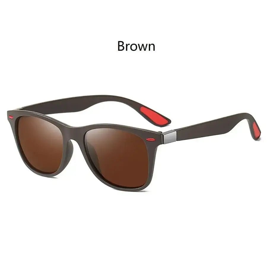 China China Brown Fashion Vintage Square Unisex Driving Fishing Sunglasses Men Women Luxury Brand Designer Sun Glasses Anti-Glare Eyewear UV400
