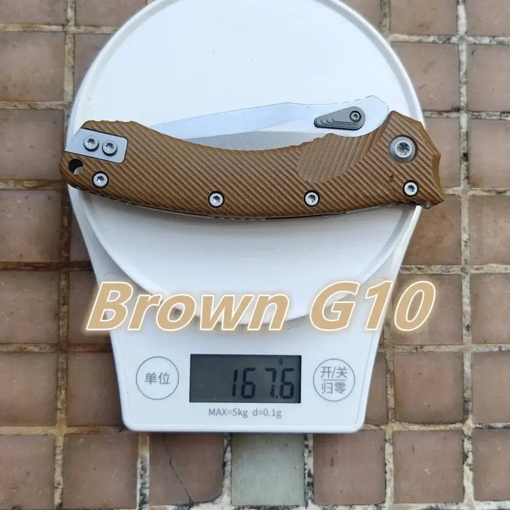 China China Brown G10 JUFULE New Amphibia Manual Carbon Fiber / G10 Ball Bearing Mark M390MK Blade Hunting Fish Outdoor EDC Tool Folding Camping Knife