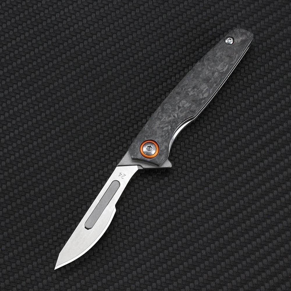 China China carbon fiber Carbon Fiber Handle Portable Folding Scalpel Knife Small Pocket Surgical Knives Outdoor Multipurpose Multitool Knifes Box Cutter