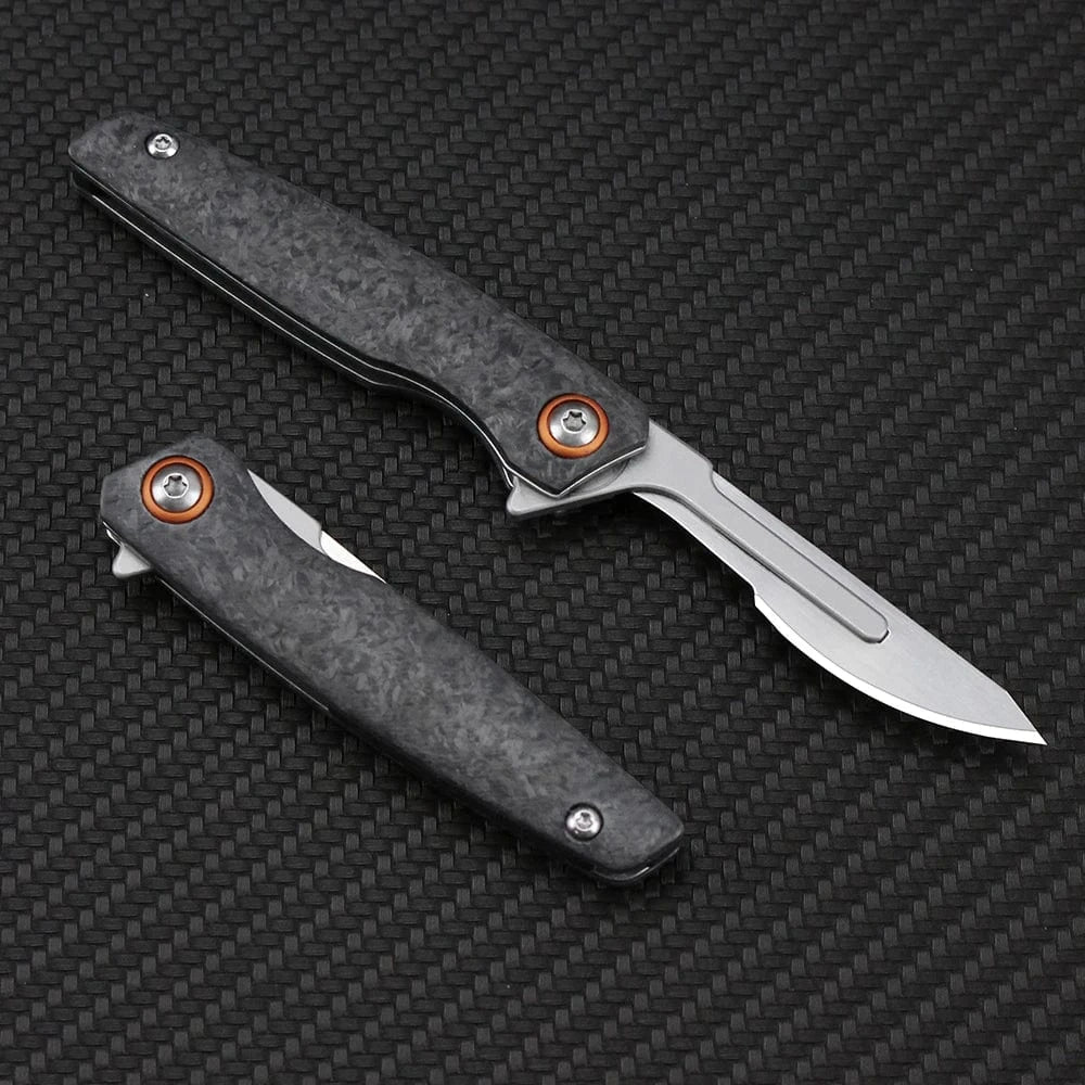 China China carbon fiber Carbon Fiber Handle Portable Folding Scalpel Knife Small Pocket Surgical Knives Outdoor Multipurpose Multitool Knifes Box Cutter