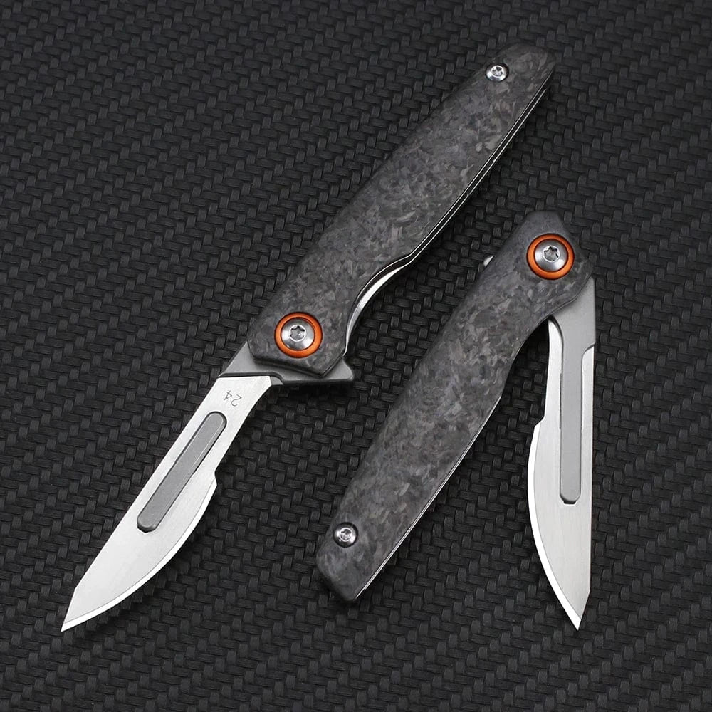 China China carbon fiber Carbon Fiber Handle Portable Folding Scalpel Knife Small Pocket Surgical Knives Outdoor Multipurpose Multitool Knifes Box Cutter