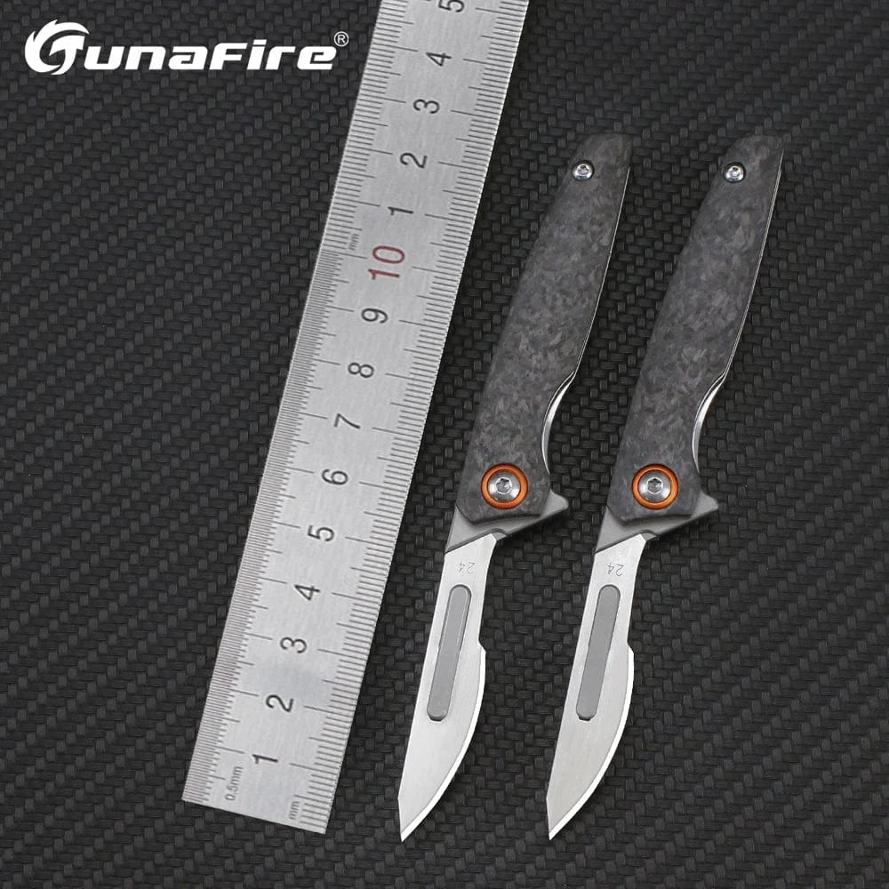 China China carbon fiber Carbon Fiber Handle Portable Folding Scalpel Knife Small Pocket Surgical Knives Outdoor Multipurpose Multitool Knifes Box Cutter