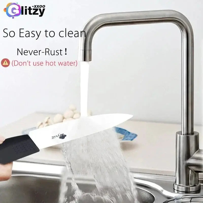 China China Ceramic Knife 6 5 4 3 inch Kitchen Chef Knives RustProof White Blade Utility Slicing Paring Fruit Vegetable Cooking Cutter Tool