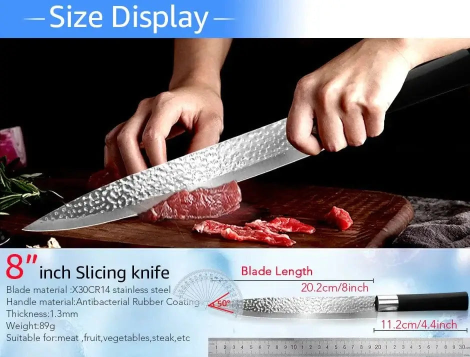 China China Chef knives 6 Set Professional Japanese Kitchen knives High Carban stainless steel Meat Cleaver Fruit Paring knife Chef Knife