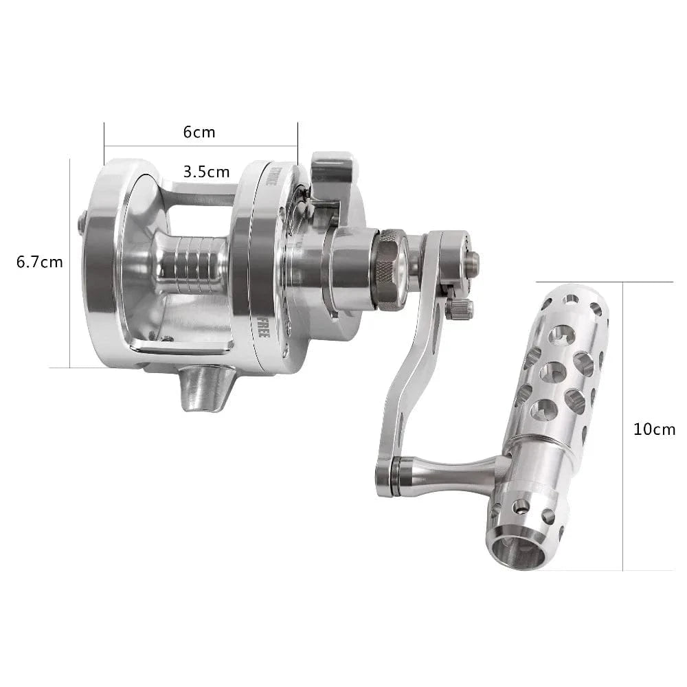 China China CN / Trolling Right hand / 7 | 6000 Series SALTWATER TWO SPEED JIGGING DEEP SEA BOAT TROLLING BIG GAME CONVENTIONAL FISHING REEL CNC MACHINED LEVER DRAG 44LB/20KG
