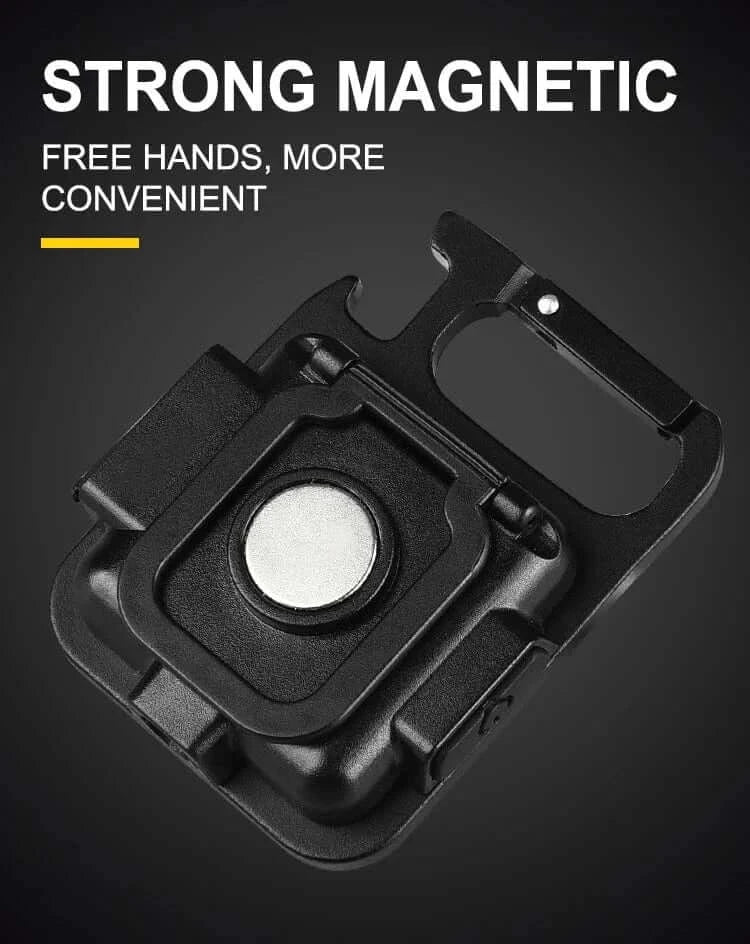 China China COB LED Mini Flashlight Super Bright EDC Keychain Light Outdoor Emergency Camping Pocket Lamp With Tail Magnet Corkscrew