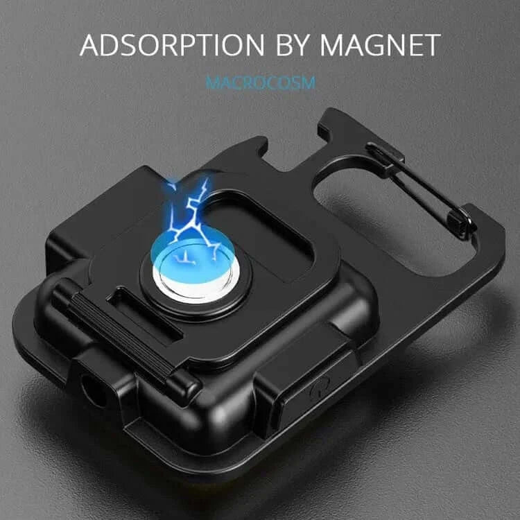 China China COB LED Mini Flashlight Super Bright EDC Keychain Light Outdoor Emergency Camping Pocket Lamp With Tail Magnet Corkscrew