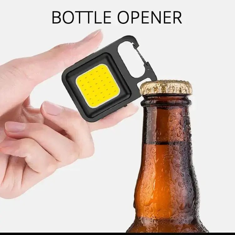 China China COB LED Mini Flashlight Super Bright EDC Keychain Light Outdoor Emergency Camping Pocket Lamp With Tail Magnet Corkscrew