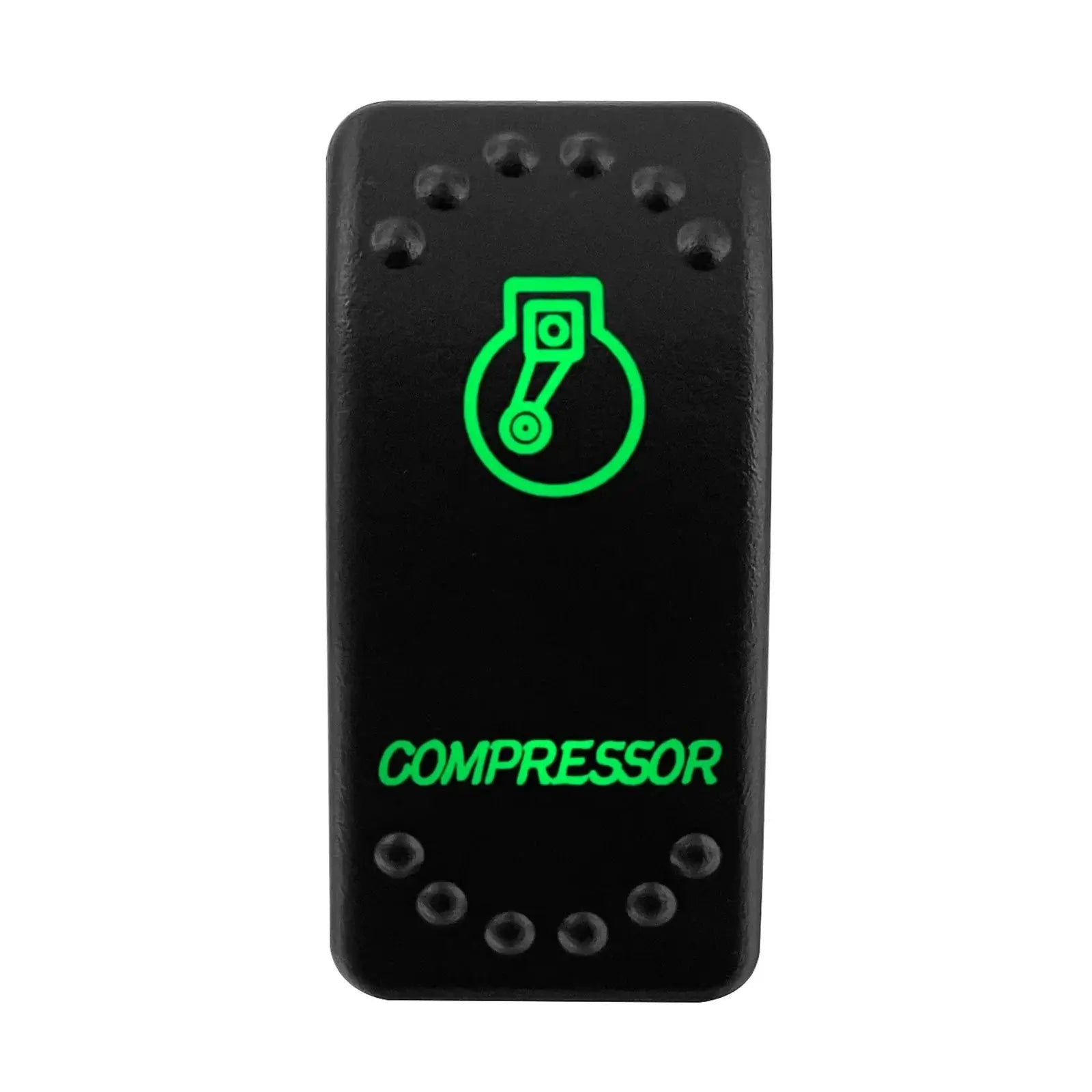 China China COMPRESSOR Waterproof Green Led Car Rocker Switch On Off 12V 20A Washer Wiper Momentary Toggle Switch For Marine Boat ATV RZR RV Autosteer