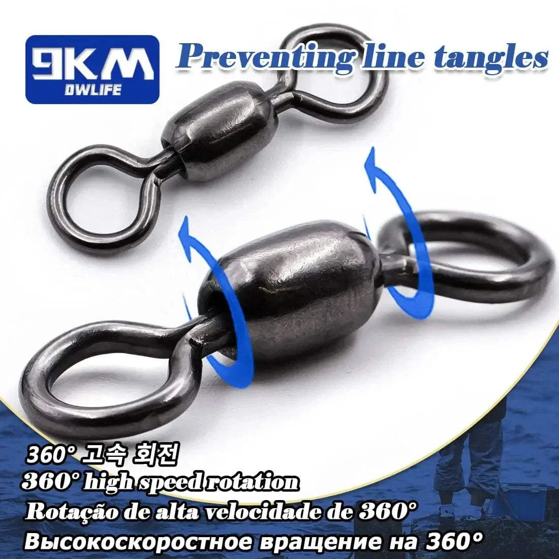 China China Crane Swivels 50~200Pcs Swivels Fishing Tackle Fishing line Hook Connector Stainless Brass Saltwater Fishing Rolling Accessories