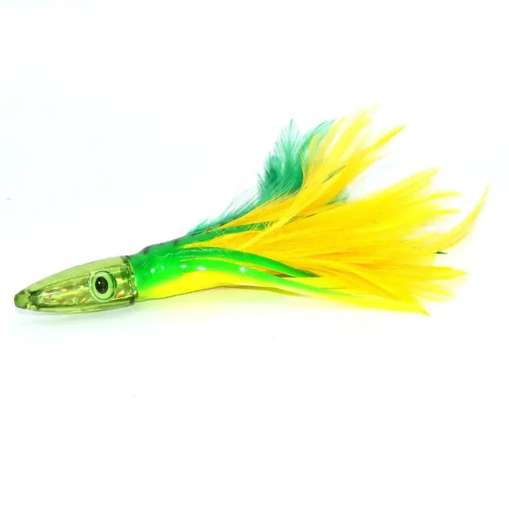 China China D / 14cm 32g TAKEDO SP02 140MM 32G Big Game Drag Octopus Baits Squid Jig Lures Resin Fish Head Feather Skirt Trolling Fishing Bait For Tuna