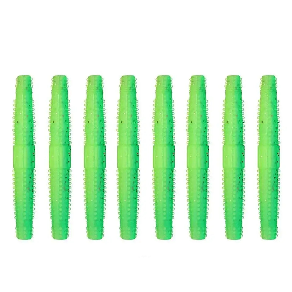 China China D 4 Loogdeel 8PCS 7cm/3.45g Tpr Ned Worm Fat Worm Finesse Rig Floating Swim Bait Stickbait Soft Fishing Lures Swimbait Bass Pike