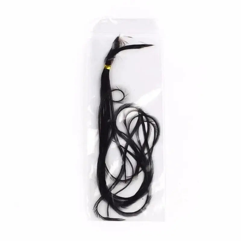 China China D / 5pcs feathers 20cm-30cm Natural Rooster Saddle For Fishing Flies Tying Material Fly Tying Saddle Hackle Grizzly Rooster Hair Feather Wholesale