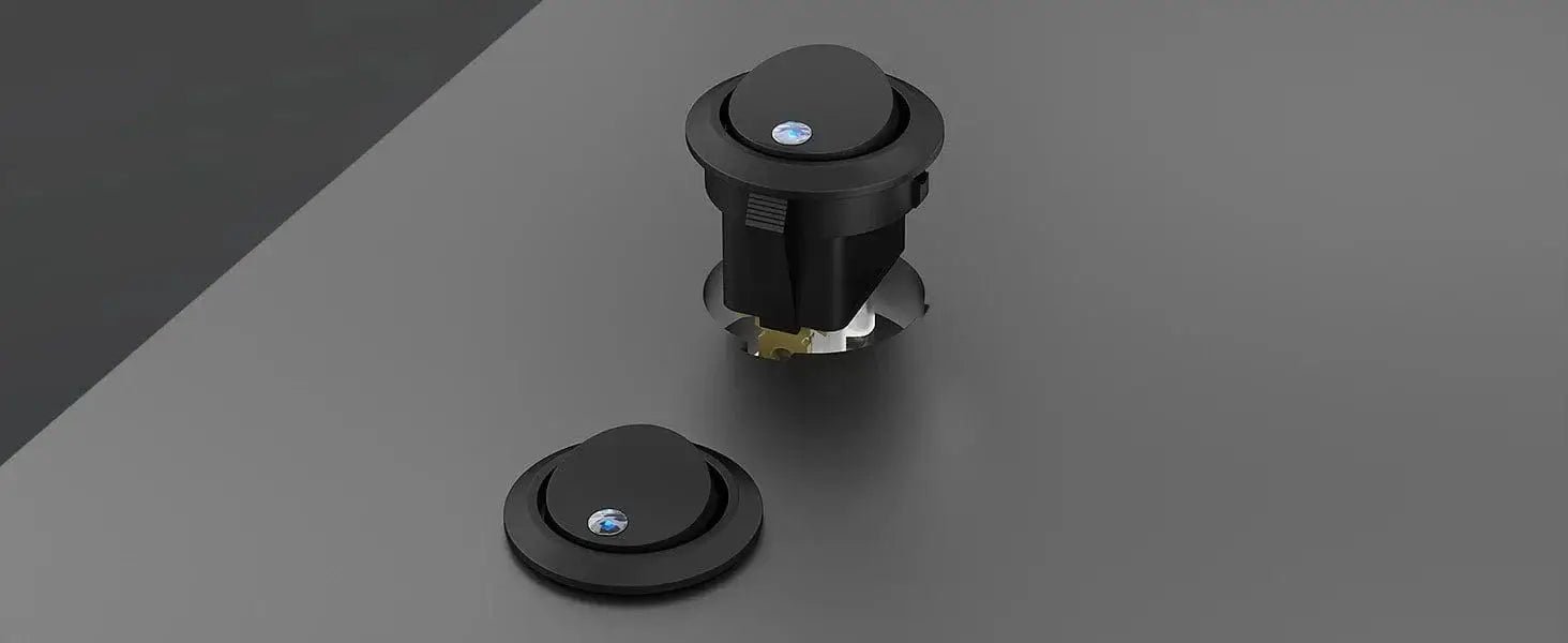 China China DaierTek 4PCS 12V 3 Pin Round Rocker ON/Off LED Light Toggle Switch SPST With Wires for Car Truck Marine Boat Car Accessories