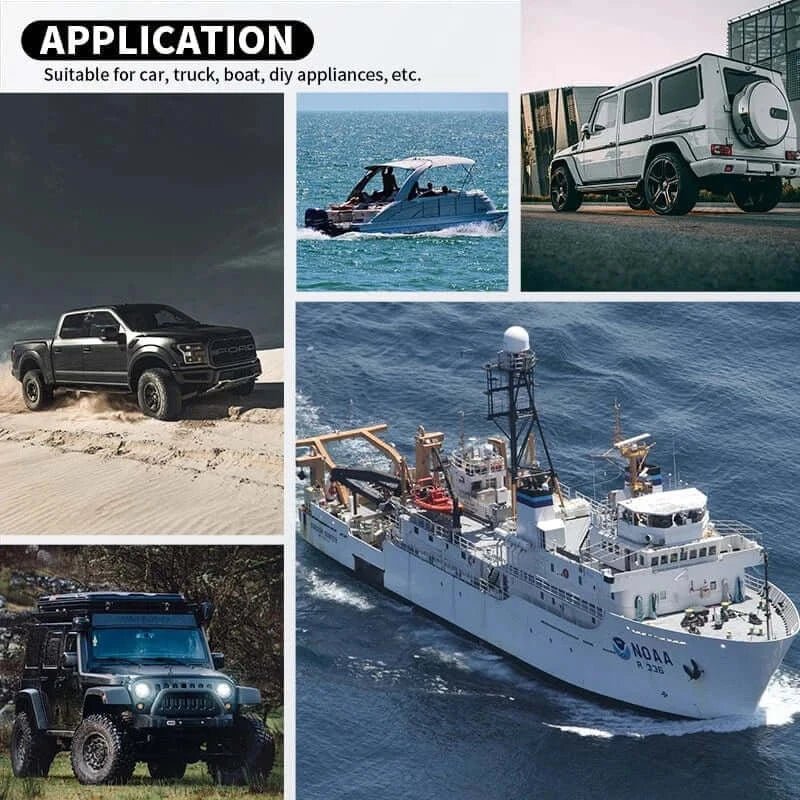 China China DaierTek 4PCS 12V 3 Pin Round Rocker ON/Off LED Light Toggle Switch SPST With Wires for Car Truck Marine Boat Car Accessories