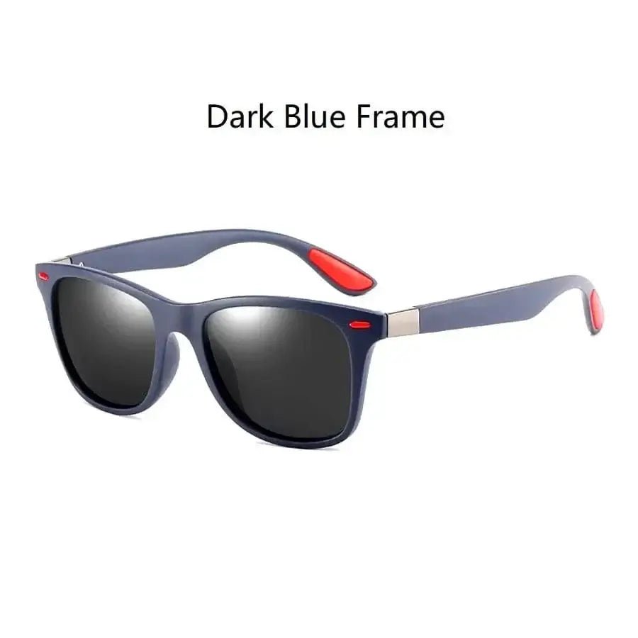China China Dark Blue Frame Fashion Vintage Square Unisex Driving Fishing Sunglasses Men Women Luxury Brand Designer Sun Glasses Anti-Glare Eyewear UV400