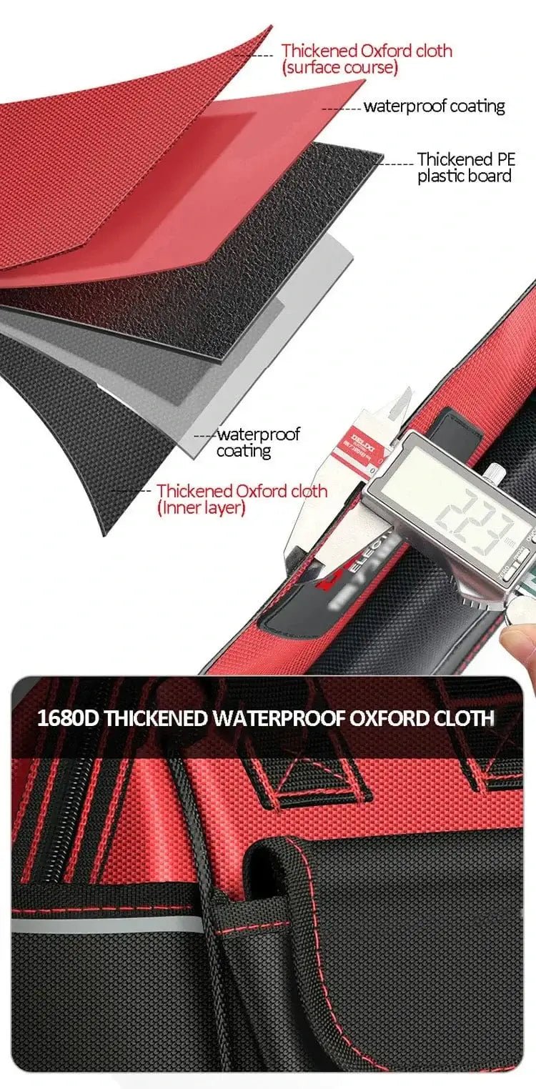 China China DELIXI ELECTRIC Tool Bag,Multifunctional Waterproof Storage Bags,Suitable for Electricians,Carpenters,Car Mechanics,Homeowners