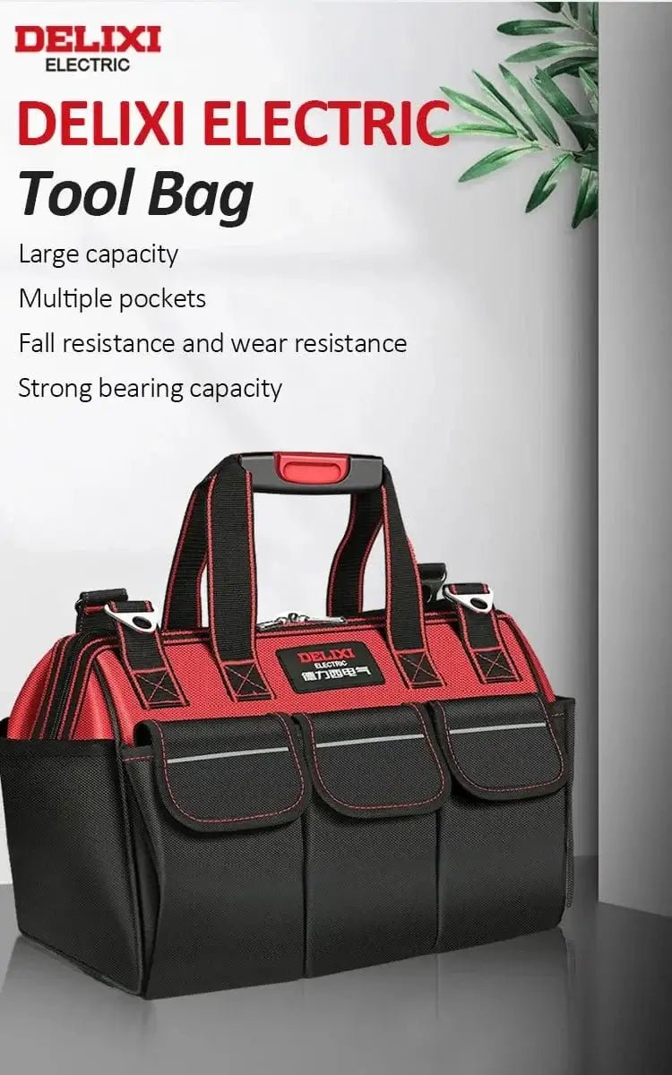 China China DELIXI ELECTRIC Tool Bag,Multifunctional Waterproof Storage Bags,Suitable for Electricians,Carpenters,Car Mechanics,Homeowners