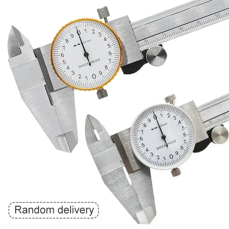China China Dial Calipers High Precision Metal Vernier Calipers Shockproof Height Depth Inner Outer Diameter Tester 0-200 mm Measuring Tools