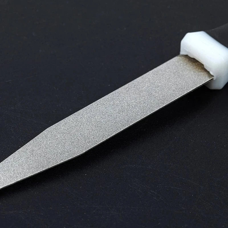 China China Diamond Sharpening Scissors Knives Rod Grit File Garden Tools Double-sided Flat Curved Design Handheld Sharpener Home Supplies