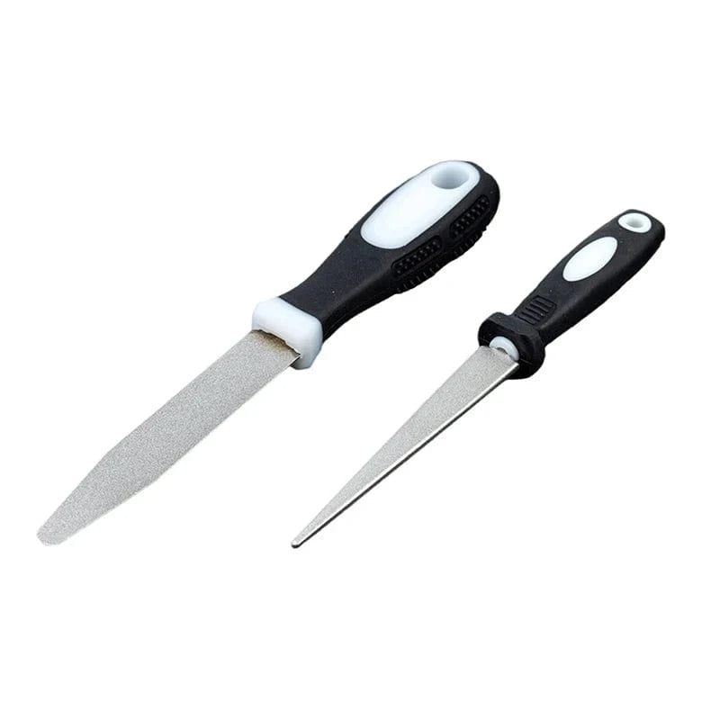 China China Diamond Sharpening Scissors Knives Rod Grit File Garden Tools Double-sided Flat Curved Design Handheld Sharpener Home Supplies
