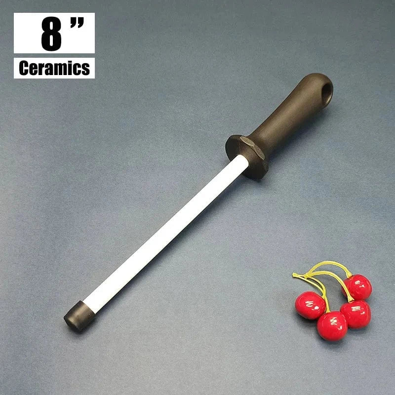 China China DONG 8 INCH / choice 8/10/12 Inch Professional Ceramic Knife Sharpener Rod Durable Knife Grinder With Non-Slip Handle Kitchen Knife Sharpening Blade