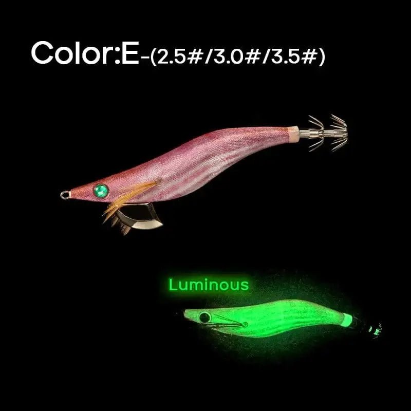 China China E / 2.5 LETOYO 2.5-3.5# squid bait Luminous squid Jig Fishing Lure Artificial bait For Webfoot Octopus Cuttlefish sea fishing lure