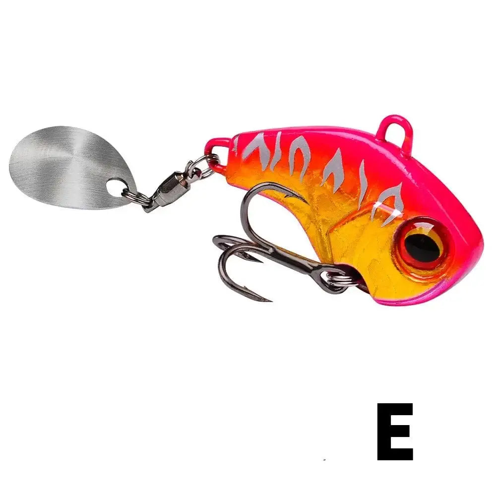 China China E / 28g 40mm 1Pcs Rotating Jig Metal VIB Spoon Spinner Fishing Lures 6g-28g Vibration Hard Bait For Bass Pike Winter Ice Fishing Tackle
