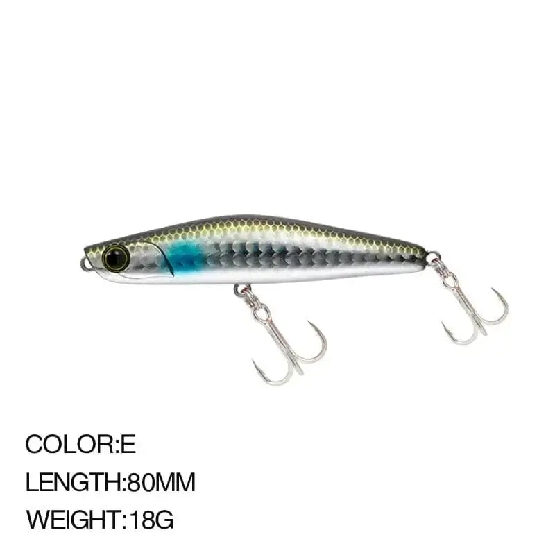 China China E 8cm 18g Fishing Lure Pencil Wobbler Lure Yoichi 99 Super Long Cast Slow Sinking Jerkbait Swimbait Artificial Hard Bait Bass Bait