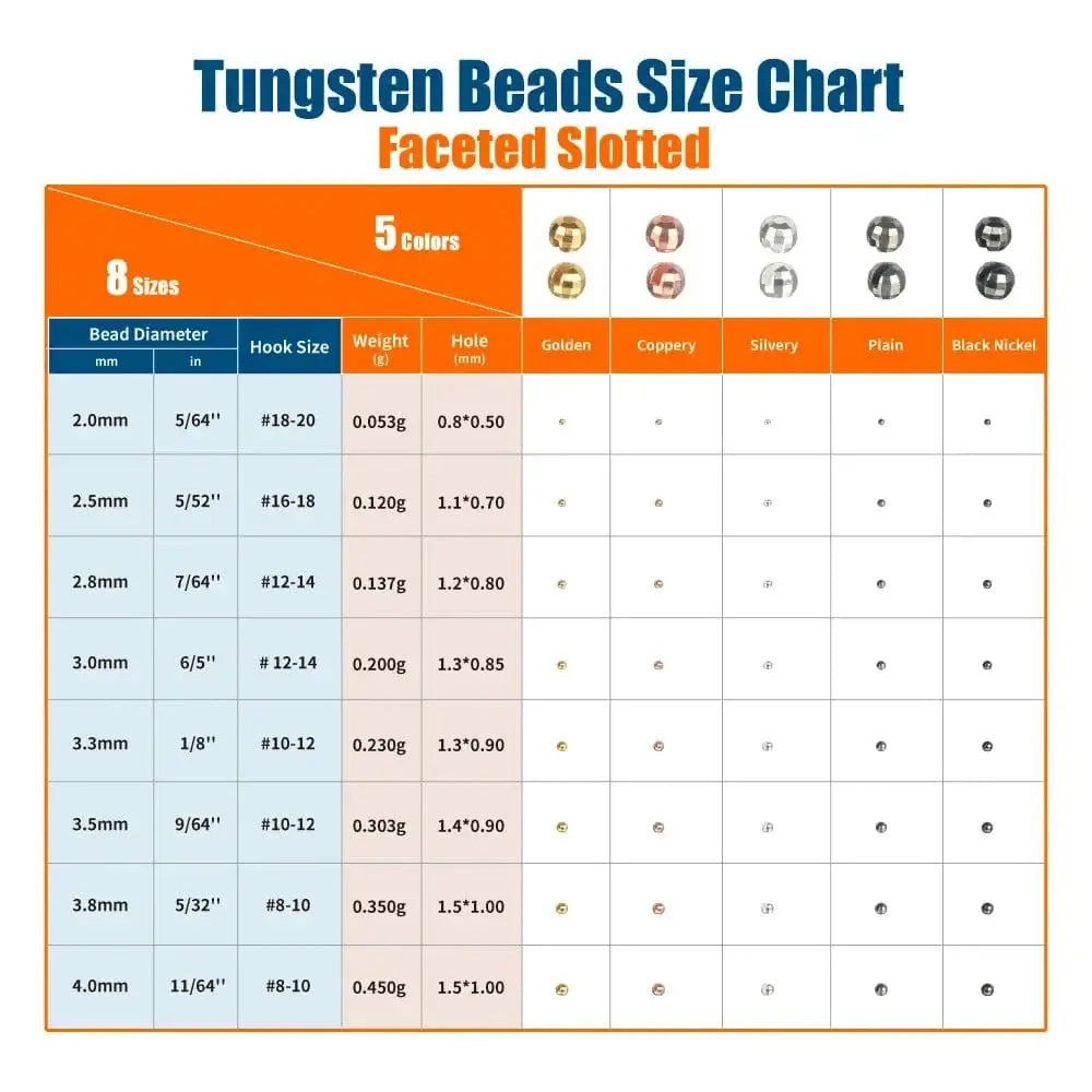 China China Elite TG Tungsten Faceted Slotted Beads, 2.0-4.0mm Fly Tying DIY Material, Fly Fishing Jig Trout Perch Crappie Lure Tackel