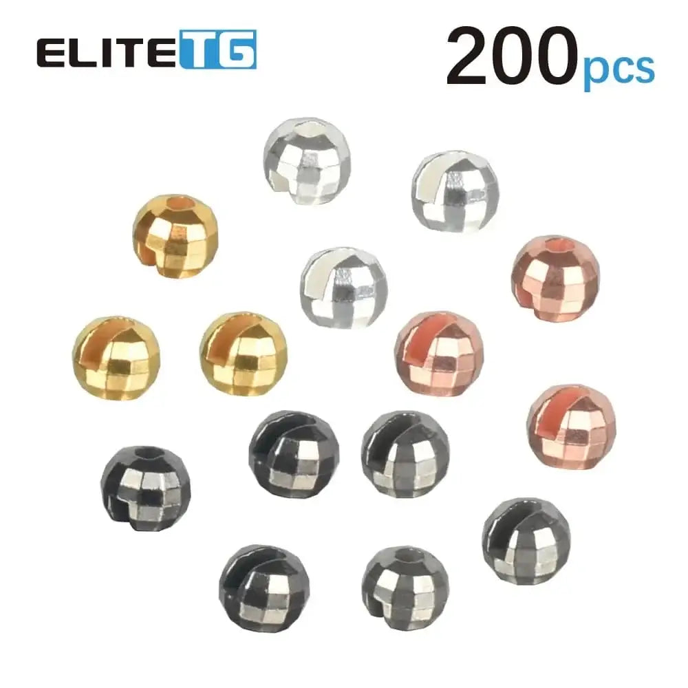 China China Elite TG Tungsten Faceted Slotted Beads, 2.0-4.0mm Fly Tying DIY Material, Fly Fishing Jig Trout Perch Crappie Lure Tackel