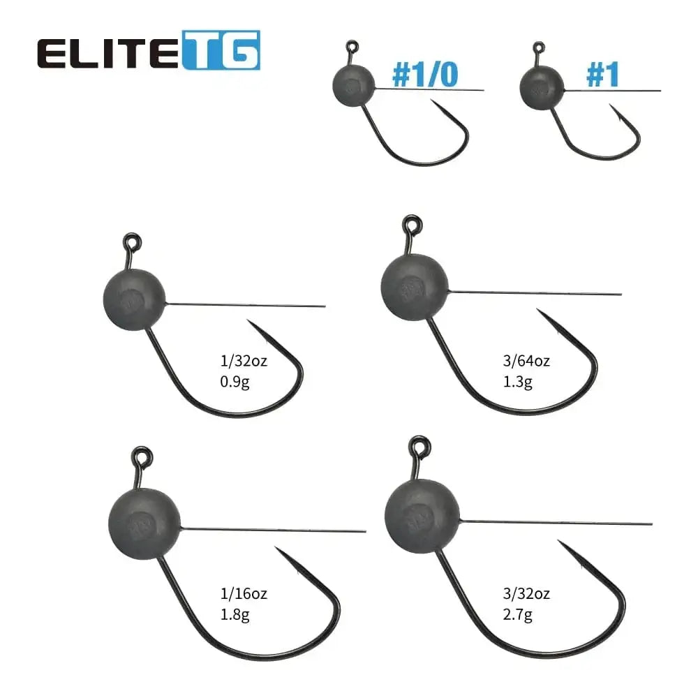China China Elite TG Tungsten Wacky Weedless Jig Hooks, Wacky Rig/Texas Rig Jig Heads Soft/Wacky Worms Fresh Water Bass Fishing Lure Tackel