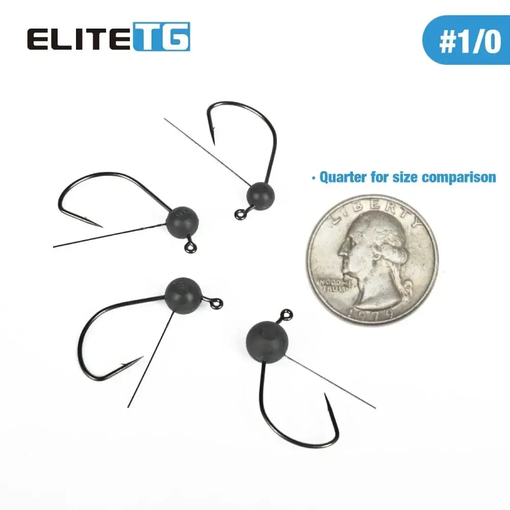 China China Elite TG Tungsten Wacky Weedless Jig Hooks, Wacky Rig/Texas Rig Jig Heads Soft/Wacky Worms Fresh Water Bass Fishing Lure Tackel