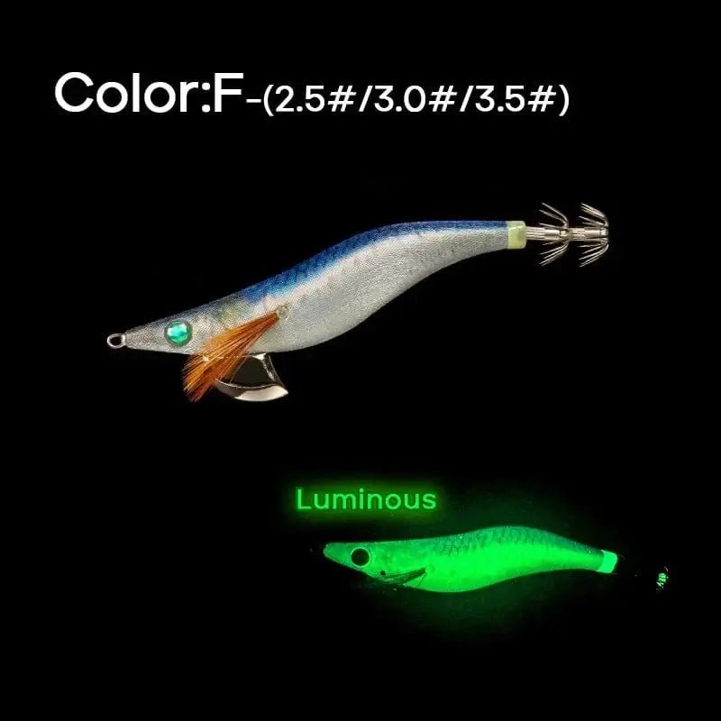China China F / 2.5 LETOYO 2.5-3.5# squid bait Luminous squid Jig Fishing Lure Artificial bait For Webfoot Octopus Cuttlefish sea fishing lure