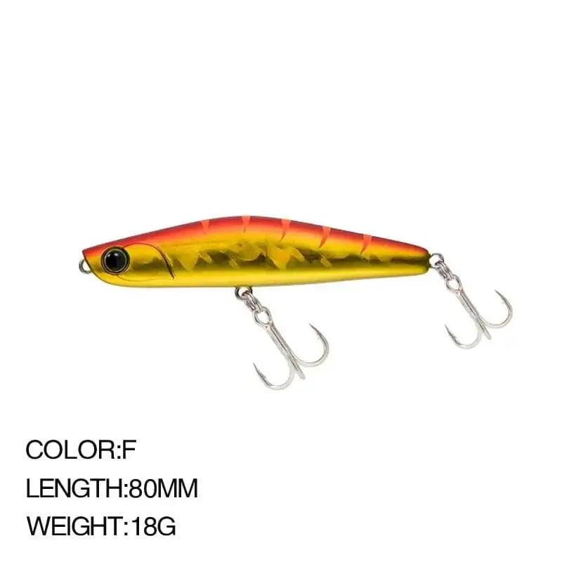 China China F 8cm 18g Fishing Lure Pencil Wobbler Lure Yoichi 99 Super Long Cast Slow Sinking Jerkbait Swimbait Artificial Hard Bait Bass Bait