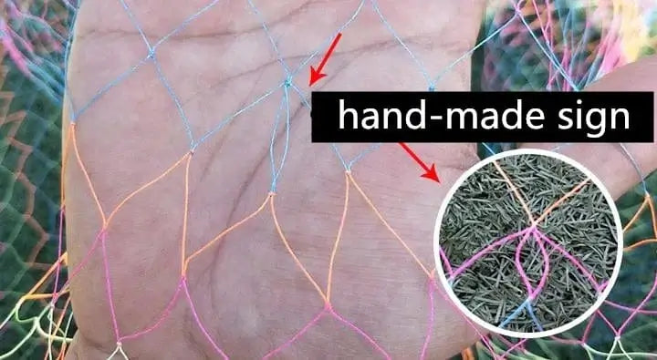 China China Finefish-Hand-Made Weave PE Color Line Cast Net Cloth without Sinker, Hand Throw Fishing Nets, Catch Fish Network, High Strength