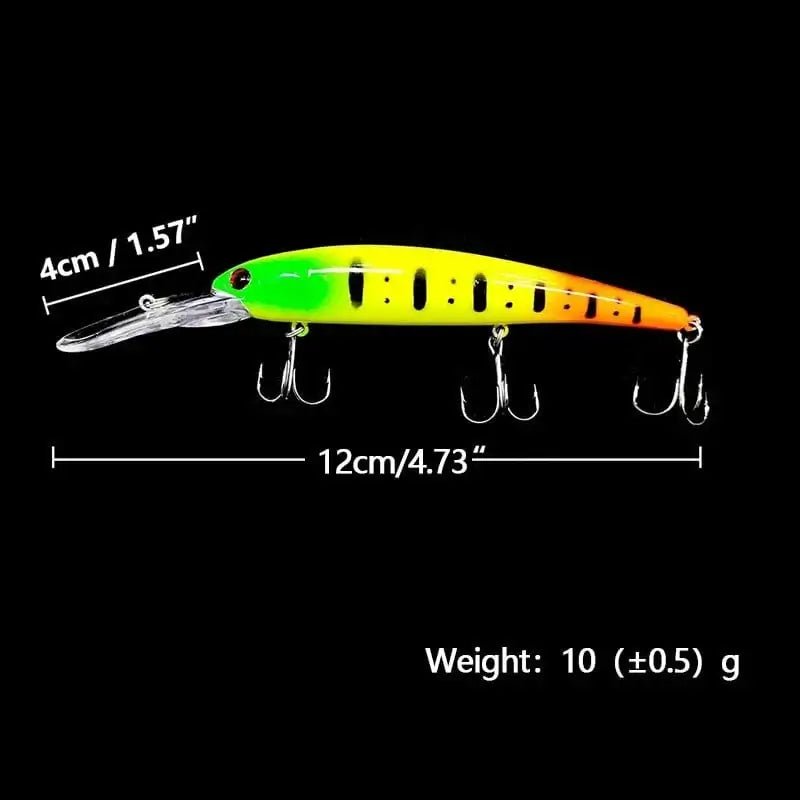 China China Fish Hook Bait 10g Deep Diving Large Minnow Wobbler Lure Artificial Hard Bait Crankbait Bass Pike Walleye Perch Fishing Gear