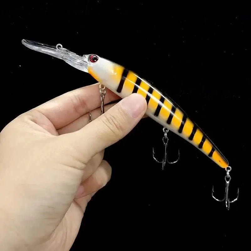 China China Fish Hook Bait 10g Deep Diving Large Minnow Wobbler Lure Artificial Hard Bait Crankbait Bass Pike Walleye Perch Fishing Gear