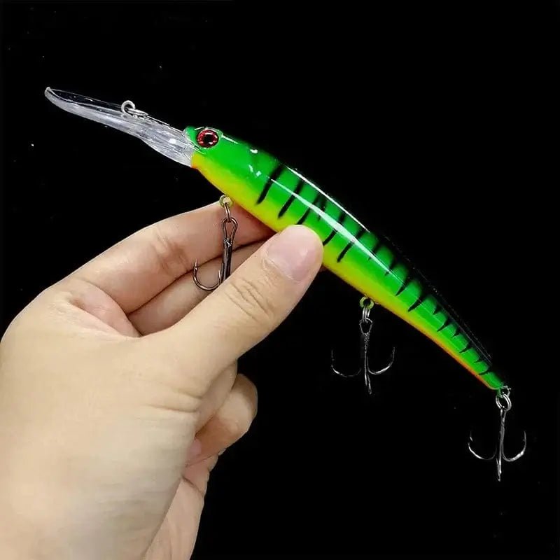 China China Fish Hook Bait 10g Deep Diving Large Minnow Wobbler Lure Artificial Hard Bait Crankbait Bass Pike Walleye Perch Fishing Gear
