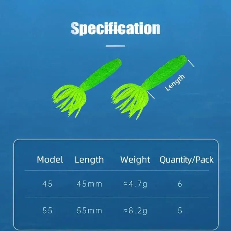 China China FISHANT 5Pcs/6Pcs Caitou Squid Soft Lures Squids Jigs High Specific Gravity Fishing Lure 45Mm/55Mm Lure Bait Squids For Fishing