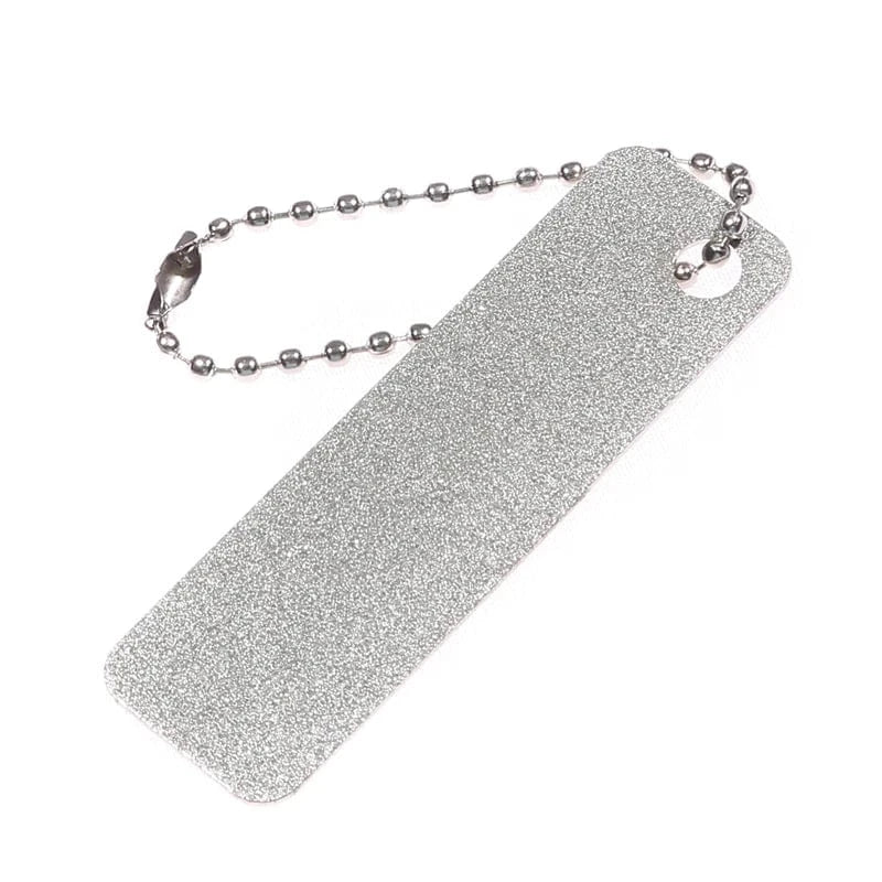 China China Fishing Hook Sharpener Portable Diamond Stone Fish Hook Sharpen Tools Knife Whetstone Keychain for Outdoor Fishing Accessories
