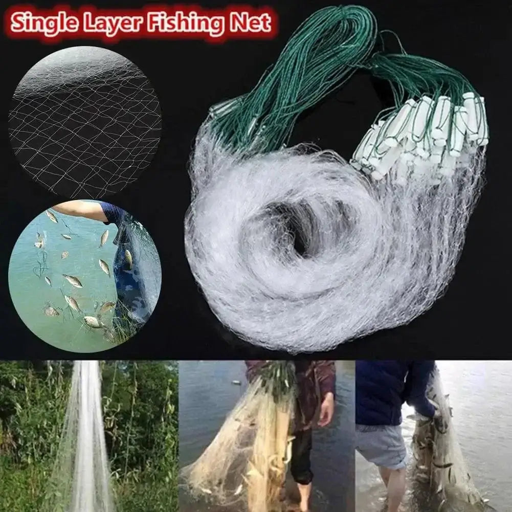 China China Fishing Net Single Mesh Nylon Float Trap Monofilament Gill Net Fishing Accessories For Hand Casting