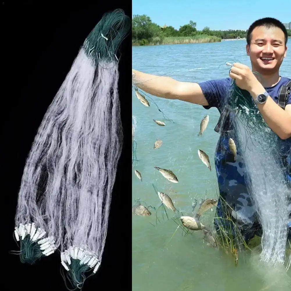 China China Fishing Net Single Mesh Nylon Float Trap Monofilament Gill Net Fishing Accessories For Hand Casting