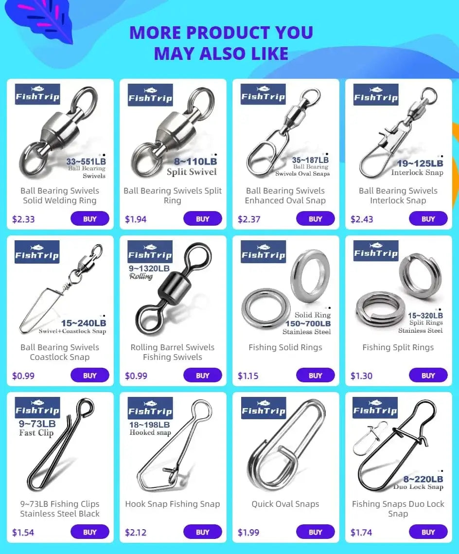 China China FishTrip Hook Snap Stainless Steel Fishing Snap for Plug Fishing, Feeders, Tying Lures, Float, Making Fishing Rig