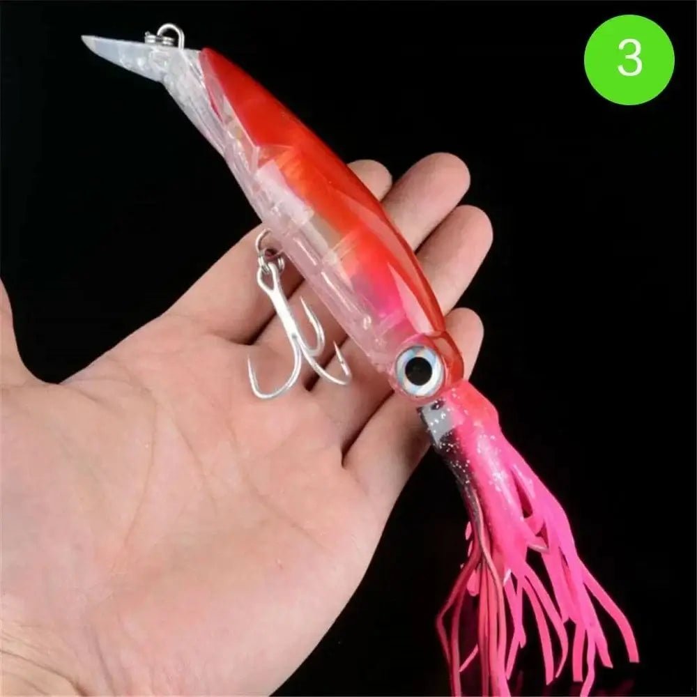 China China FLYSAND Large Simulation Squid Hard Fishing Lures Baits Lifelike Swimbait Octopus Bait With 2 Treble Hooks Fishing Accessory