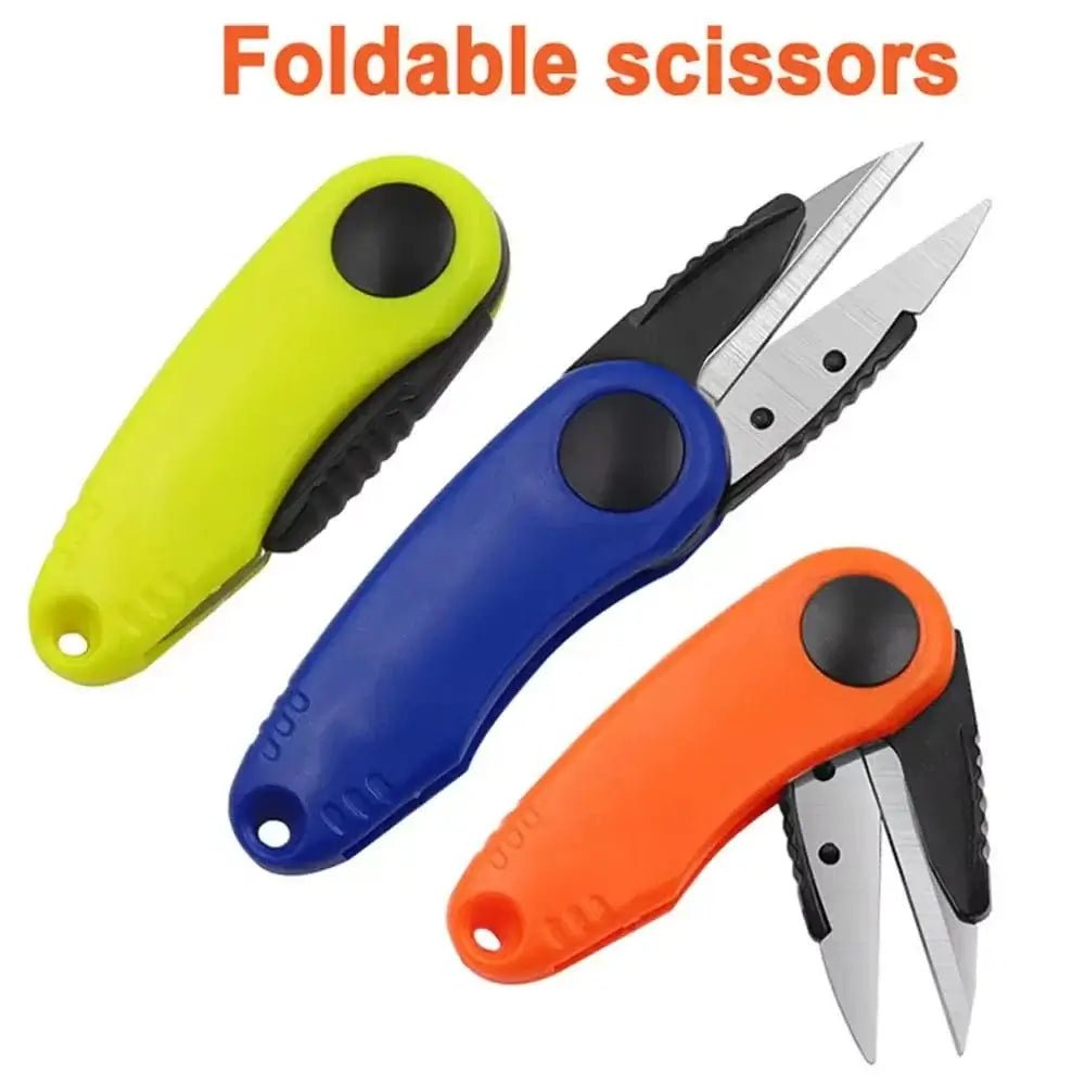 China China Folding Scissors Shrimp-Shaped Stainless Steel Scissors Clipper Nipper Fish Use Fishing Line Cutter Accessories For Fishing