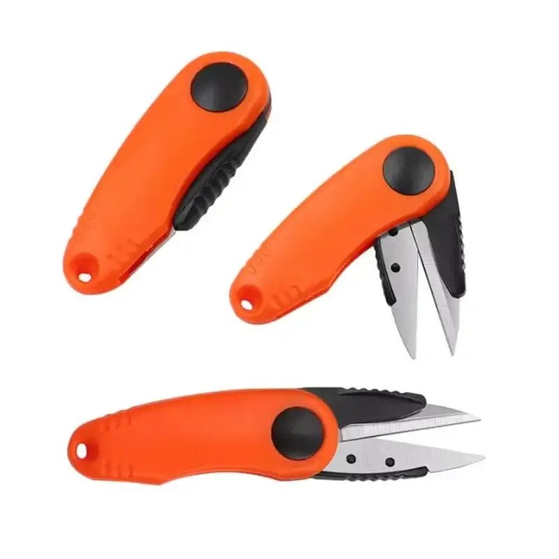 China China Folding Scissors Shrimp-Shaped Stainless Steel Scissors Clipper Nipper Fish Use Fishing Line Cutter Accessories For Fishing