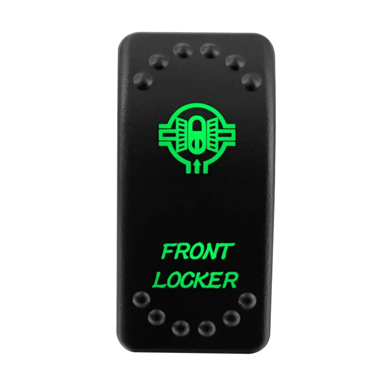 China China FRONT LOCKER Waterproof Green Led Car Rocker Switch On Off 12V 20A Washer Wiper Momentary Toggle Switch For Marine Boat ATV RZR RV Autosteer