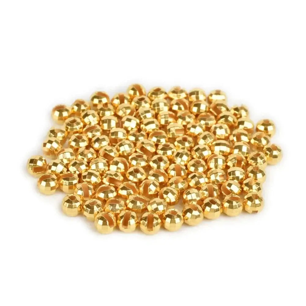 China China GOLD / 2.5mm Elite TG Tungsten Faceted Slotted Beads, 2.0-4.0mm Fly Tying DIY Material, Fly Fishing Jig Trout Perch Crappie Lure Tackel
