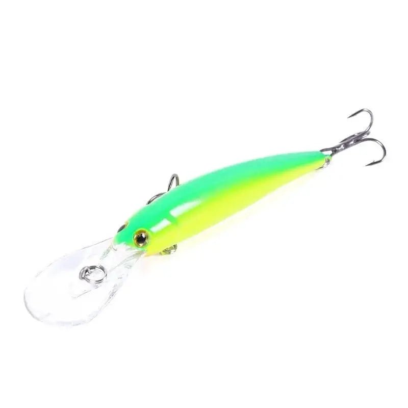 China China Green 4 Fish Hook Bait 10g Deep Diving Large Minnow Wobbler Lure Artificial Hard Bait Crankbait Bass Pike Walleye Perch Fishing Gear